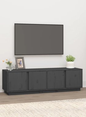 VidaXL Tv-meubel 140x40x40 cm massief grenenhout grijs