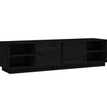 VidaXL Tv-meubel 156x40x40 cm massief grenenhout zwart