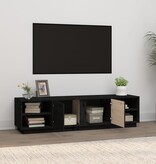 VidaXL Tv-meubel 156x40x40 cm massief grenenhout zwart