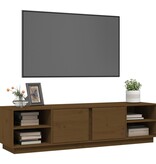 VidaXL Tv-meubel 156x40x40 cm massief grenenhout honingbruin
