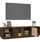 VidaXL Tv-meubel 156x40x40 cm massief grenenhout honingbruin