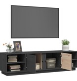 VidaXL Tv-meubel 156x40x40 cm massief grenenhout grijs