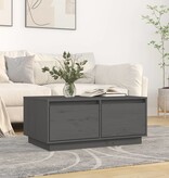 VidaXL Salontafel 80x50x35 cm massief grenenhout grijs