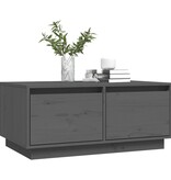 VidaXL Salontafel 80x50x35 cm massief grenenhout grijs