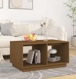 VidaXL Salontafel 80x50x40 cm massief grenenhout honingbruin