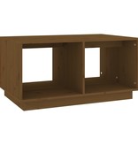 VidaXL Salontafel 80x50x40 cm massief grenenhout honingbruin