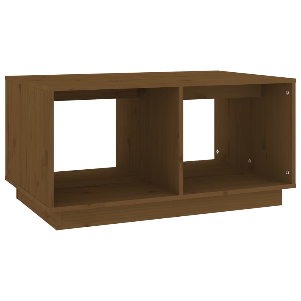 VidaXL Salontafel 80x50x40 cm massief grenenhout honingbruin
