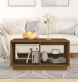 VidaXL Salontafel 80x50x40 cm massief grenenhout honingbruin