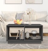 VidaXL Salontafel 80x50x40 cm massief grenenhout grijs