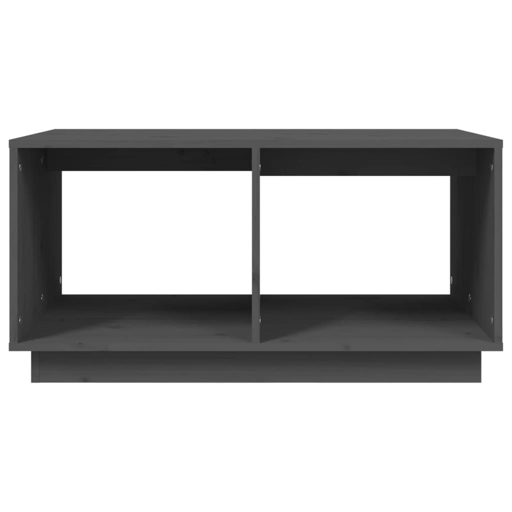 VidaXL Salontafel 80x50x40 cm massief grenenhout grijs