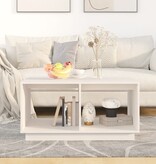 VidaXL Salontafel 80x50x40 cm massief grenenhout wit