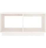 VidaXL Salontafel 80x50x40 cm massief grenenhout wit