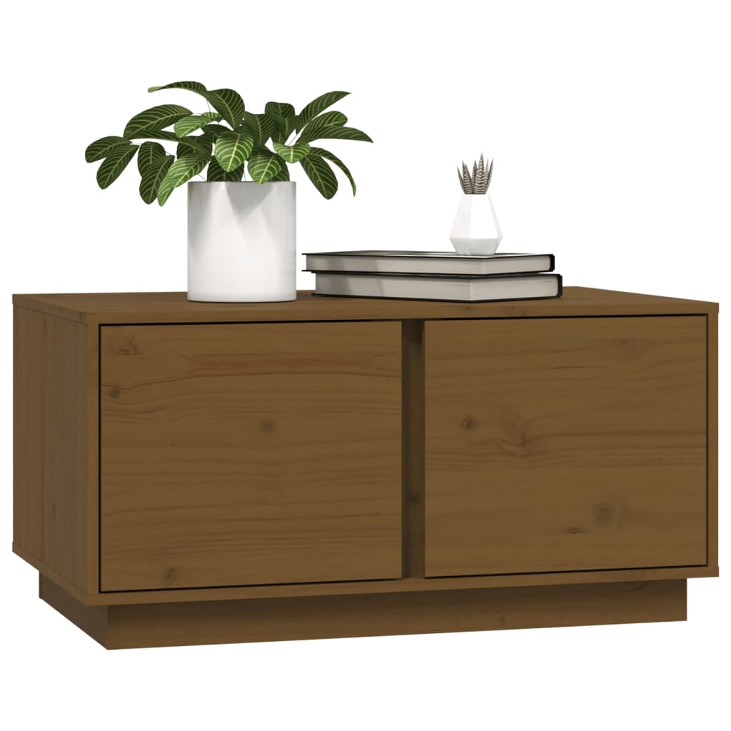 VidaXL Salontafel 80x50x40 cm massief grenenhout honingbruin