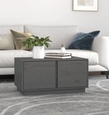 VidaXL Salontafel 80x50x40 cm massief grenenhout grijs