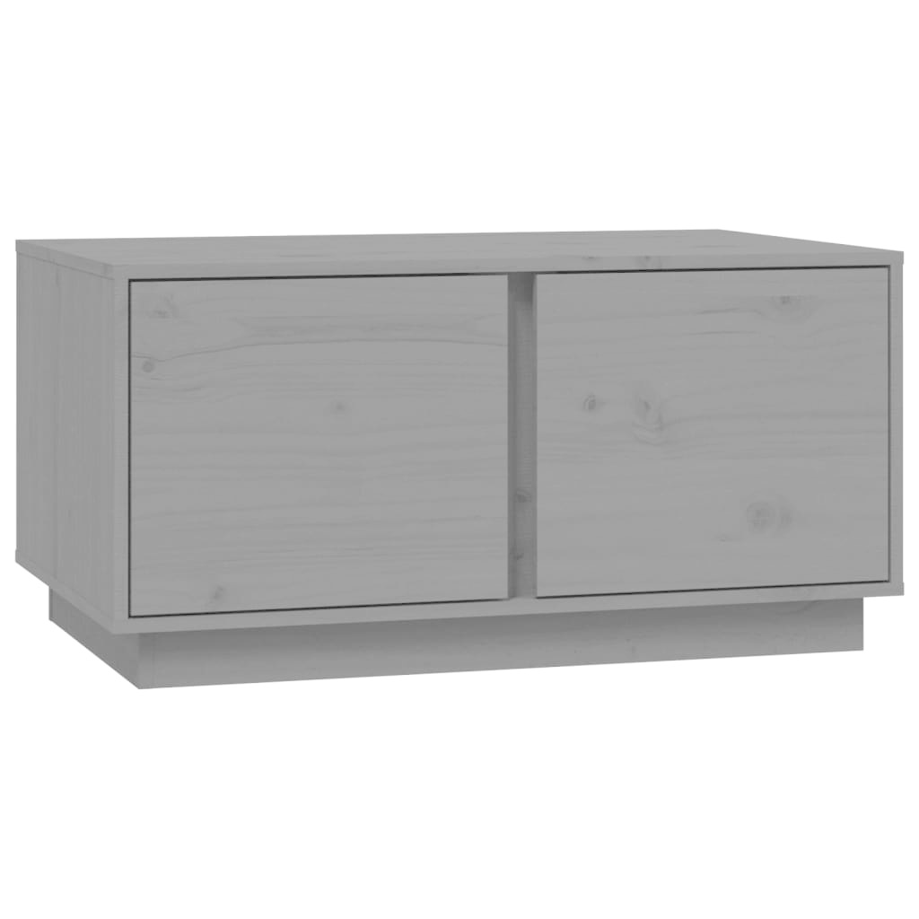 VidaXL Salontafel 80x50x40 cm massief grenenhout grijs