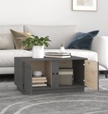 VidaXL Salontafel 80x50x40 cm massief grenenhout grijs
