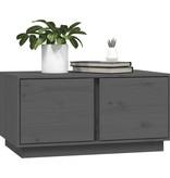 VidaXL Salontafel 80x50x40 cm massief grenenhout grijs