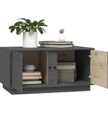 VidaXL Salontafel 80x50x40 cm massief grenenhout grijs