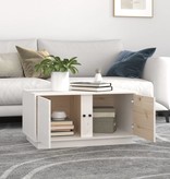 VidaXL Salontafel 80x50x40 cm massief grenenhout wit