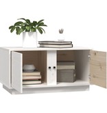 VidaXL Salontafel 80x50x40 cm massief grenenhout wit
