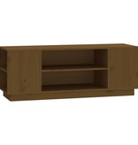 VidaXL Tv-meubel 110x35x40,5 cm massief grenenhout honingbruin