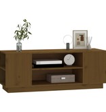 VidaXL Tv-meubel 110x35x40,5 cm massief grenenhout honingbruin