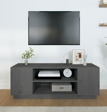 VidaXL Tv-meubel 110x35x40,5 cm massief grenenhout grijs