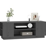 VidaXL Tv-meubel 110x35x40,5 cm massief grenenhout grijs