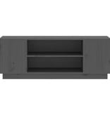 VidaXL Tv-meubel 110x35x40,5 cm massief grenenhout grijs