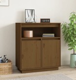 VidaXL Dressoir 70x34x80 cm massief grenenhout honingbruin