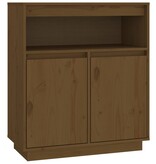 VidaXL Dressoir 70x34x80 cm massief grenenhout honingbruin