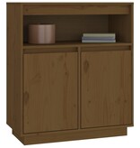 VidaXL Dressoir 70x34x80 cm massief grenenhout honingbruin