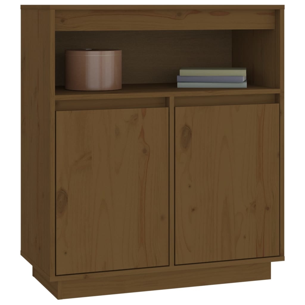 VidaXL Dressoir 70x34x80 cm massief grenenhout honingbruin