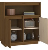 VidaXL Dressoir 70x34x80 cm massief grenenhout honingbruin