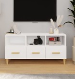 VidaXL Tv-meubel 102x36x50 cm bewerkt hout hoogglans wit