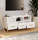 VidaXL Tv-meubel 102x36x50 cm bewerkt hout hoogglans wit