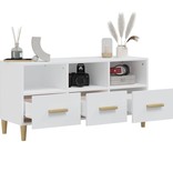 VidaXL Tv-meubel 102x36x50 cm bewerkt hout hoogglans wit