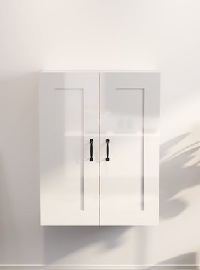 VidaXL Hangkast 69,5x32,5x90 cm hoogglans wit
