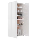 vidaXL Schoenenkast 80x39x178 cm spaanplaat hoogglans wit