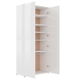 vidaXL Schoenenkast 80x39x178 cm spaanplaat hoogglans wit