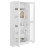 VidaXL Vitrinekast 82,5x30,5x185,5 cm spaanplaat wit