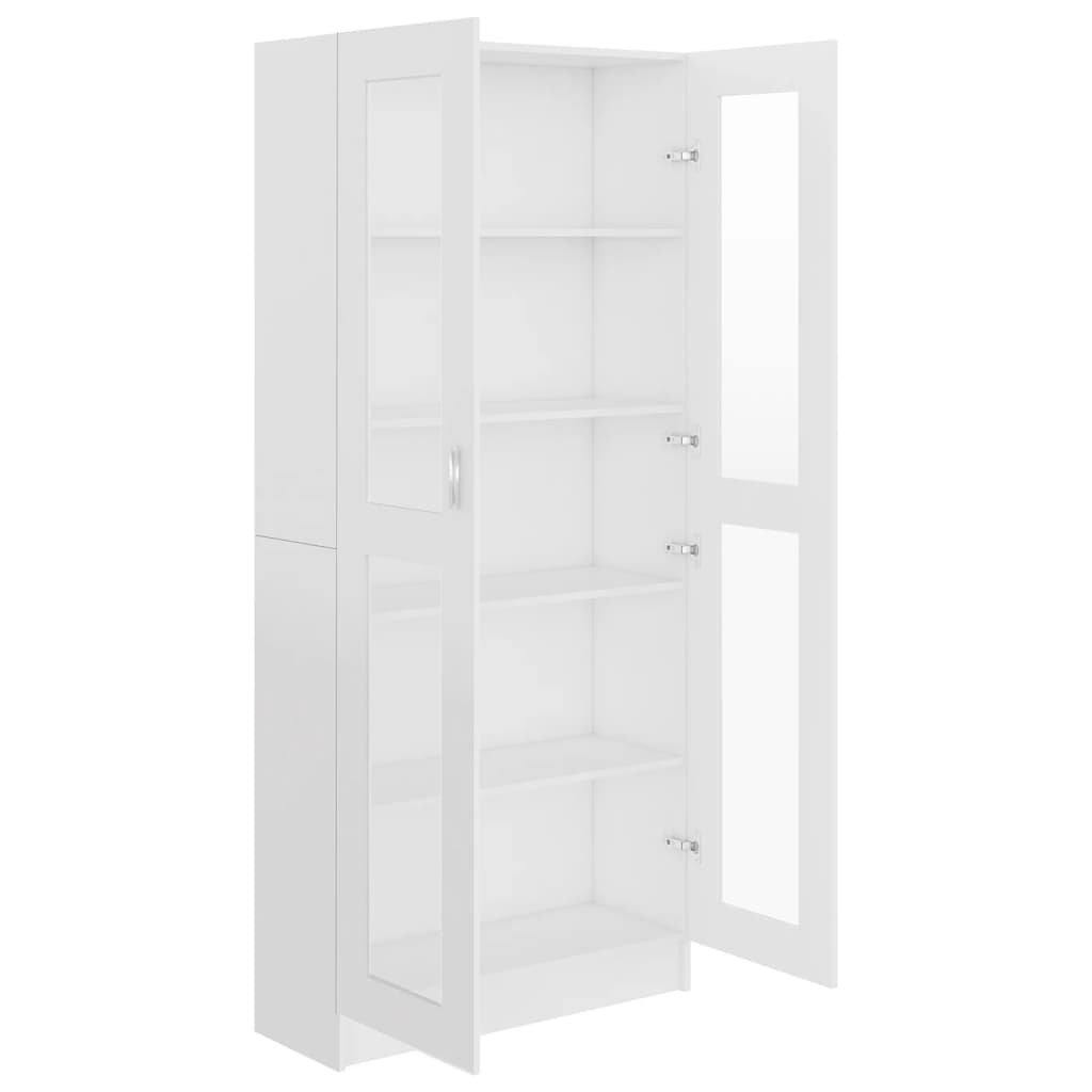 VidaXL Vitrinekast 82,5x30,5x185,5 cm spaanplaat wit