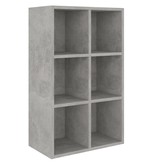 vidaXL Boekenkast/dressoir 66x30x97,8 cm bewerkt hout betongrijs