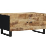 vidaXL Salontafel 80x50x40 cm massief mangohout en bewerkt hout