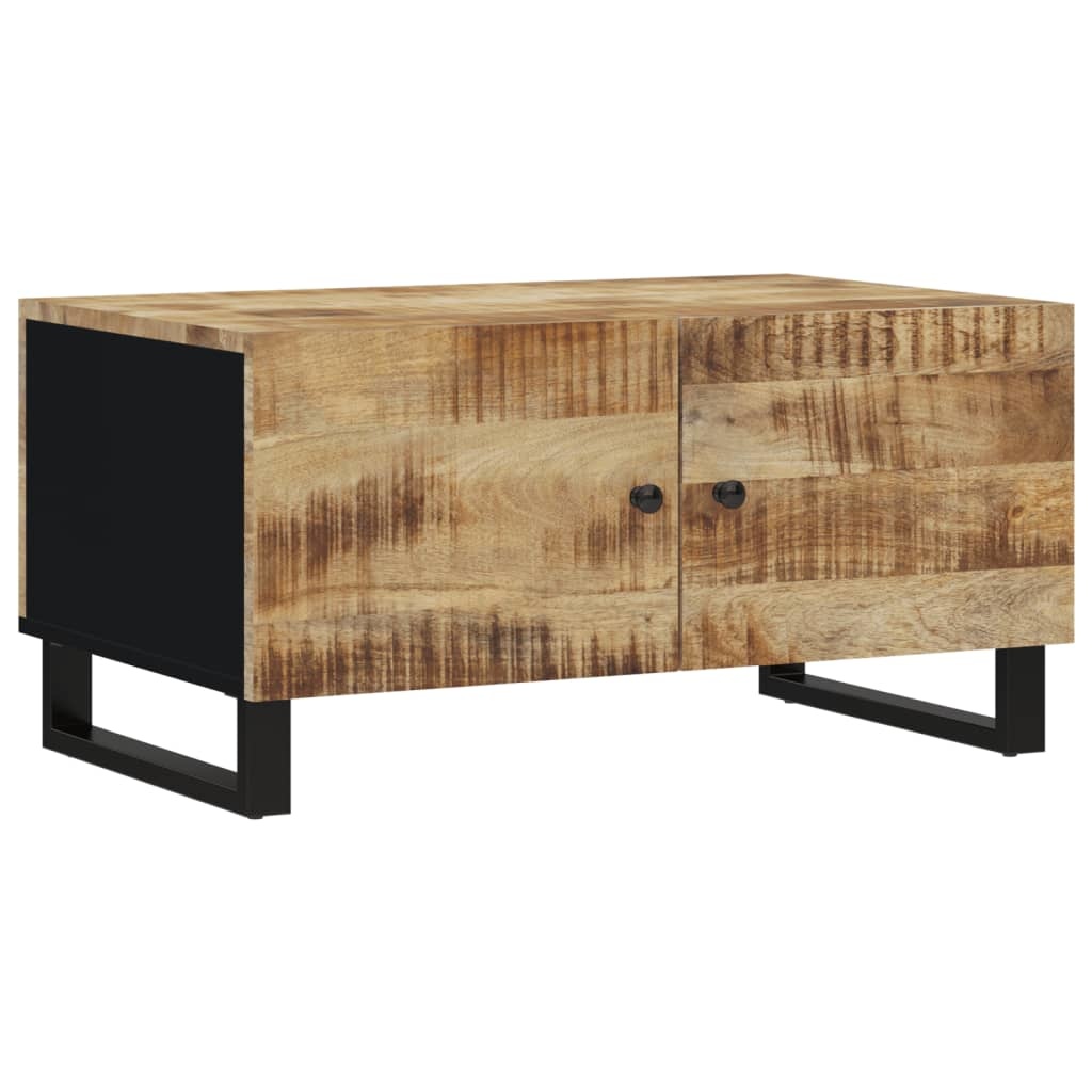 vidaXL Salontafel 80x50x40 cm massief mangohout en bewerkt hout