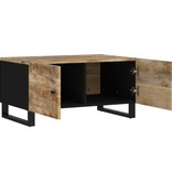 vidaXL Salontafel 80x50x40 cm massief mangohout en bewerkt hout