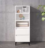 VidaXL Hoge kast 40x36x110 bewerkt hout hoogglans wit
