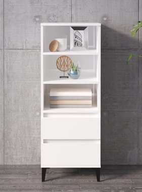 VidaXL Hoge kast 40x36x110 bewerkt hout hoogglans wit