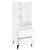 VidaXL Hoge kast 40x36x110 bewerkt hout hoogglans wit