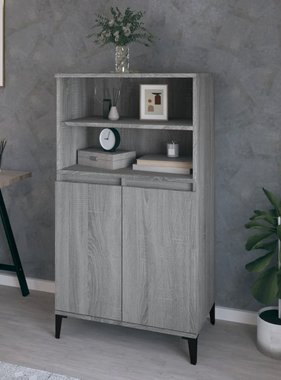 VidaXL Hoge kast 60x36x110 cm bewerkt hout grijs sonoma eikenkleurig